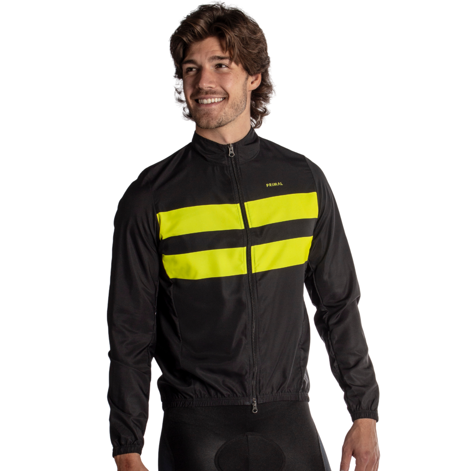 Hi-Viz Yellow Stripe Men's Wind Jacket Hi-Viz Yellow Stripe Men's Wind Jacket