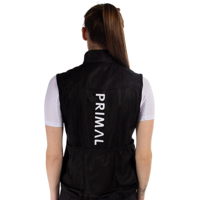 Lunix Women's Black and White Sport Cut Wind Vest