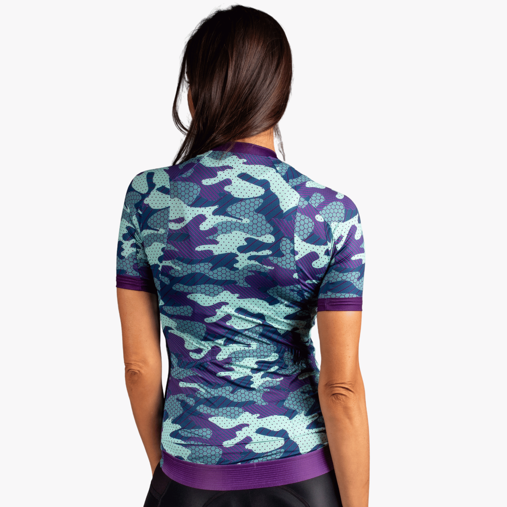purple camo crop top