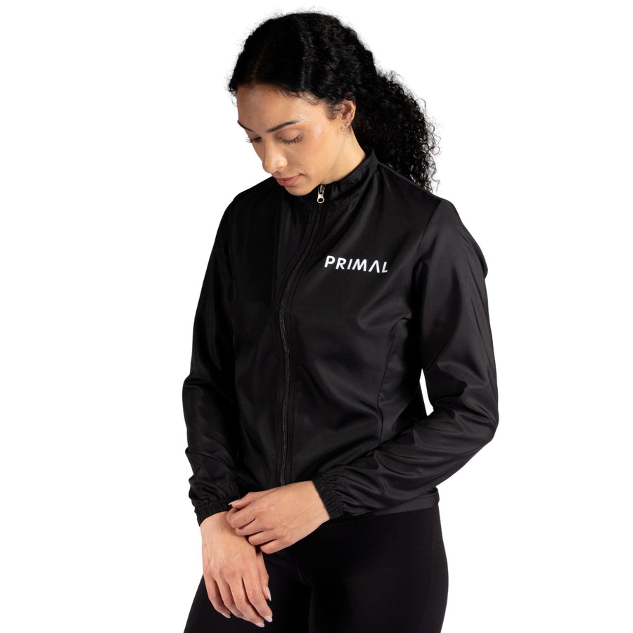 Lunix Women's Black and White Sport Cut Wind Jacket