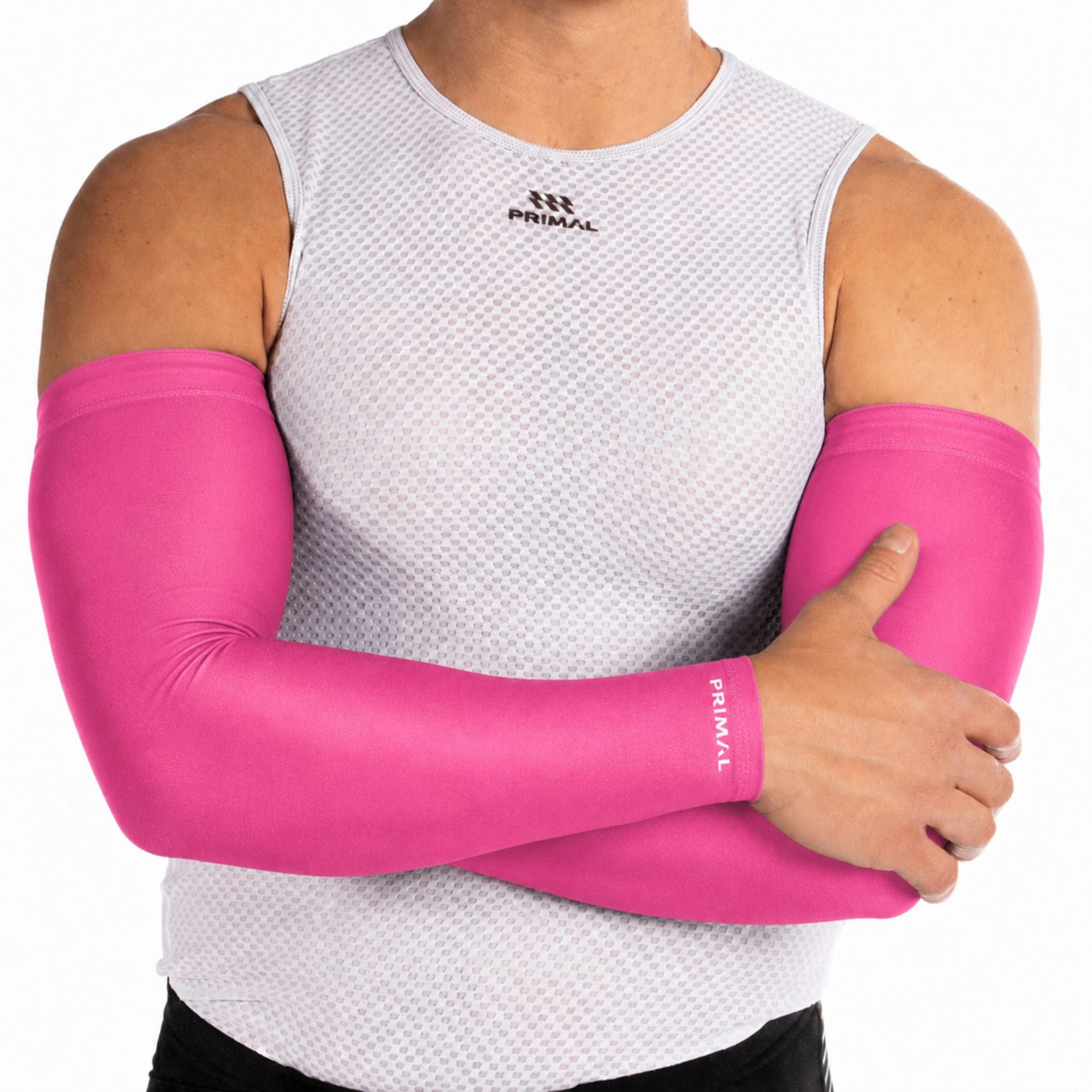 Highlighter Pink Thermal Arm Warmers