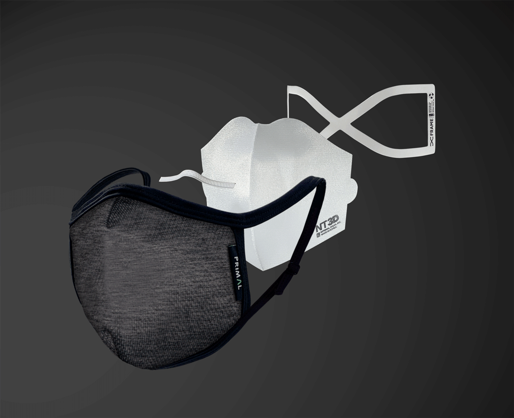 Heather Grey Face Mask 2.0 Filter + Frame Bundle