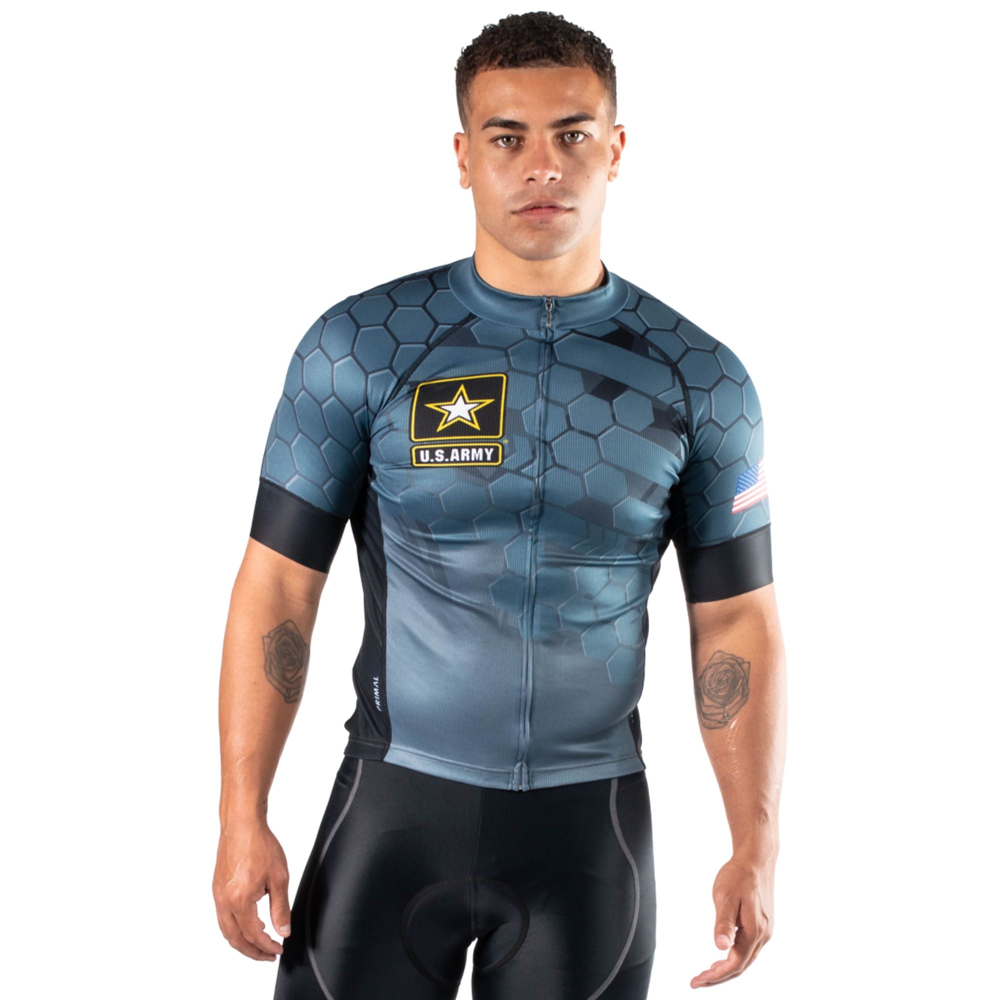 Men's Army Camouflage Cycling Jersey