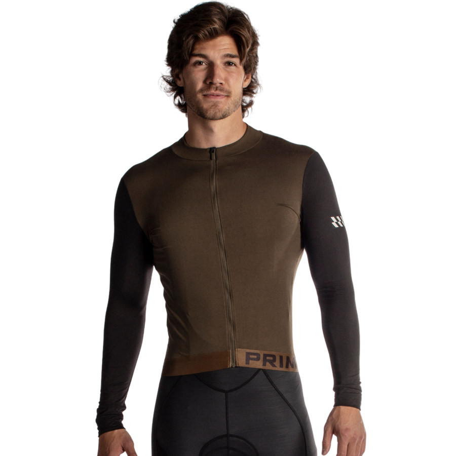 Alitios Men's Khaki/Black Long Sleeve Vertos Jersey
