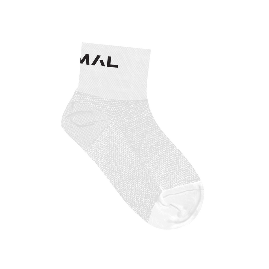White Primal Mid Cuff Socks