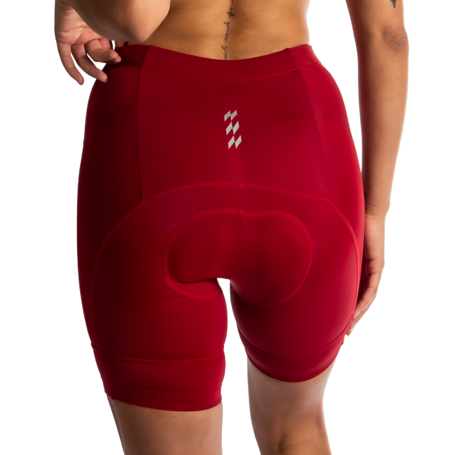 Solid Dark Red Women's Prisma Short
