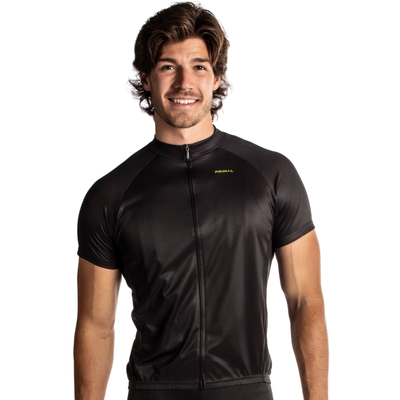 Solid Black Men's Sport Cut Jersey