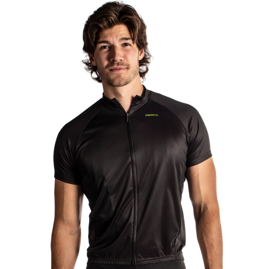 Solid Black Men's Sport Cut Jersey