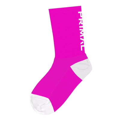 Pink Primal Tall Cuff Socks