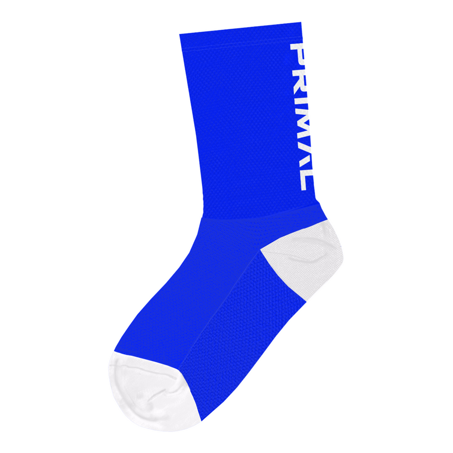 Blue Primal Tall Cuff Socks