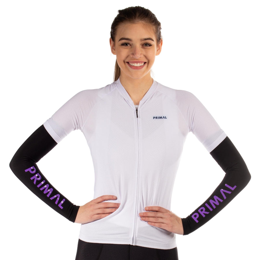 Lunix Black and Purple Thermal Arm Warmers