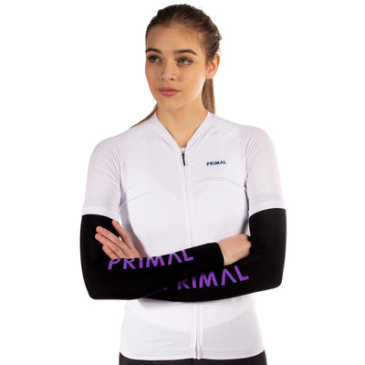 Lunix Black and Purple Thermal Arm Warmers
