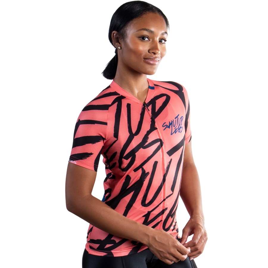 Shut Up Legs Overprint Coral Women's Jersey