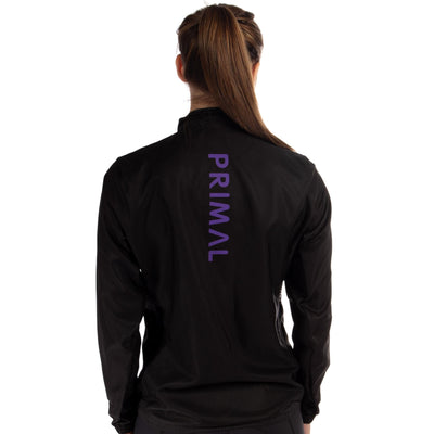 Lunix Women's Black and Purple Sport Cut Wind Jacket