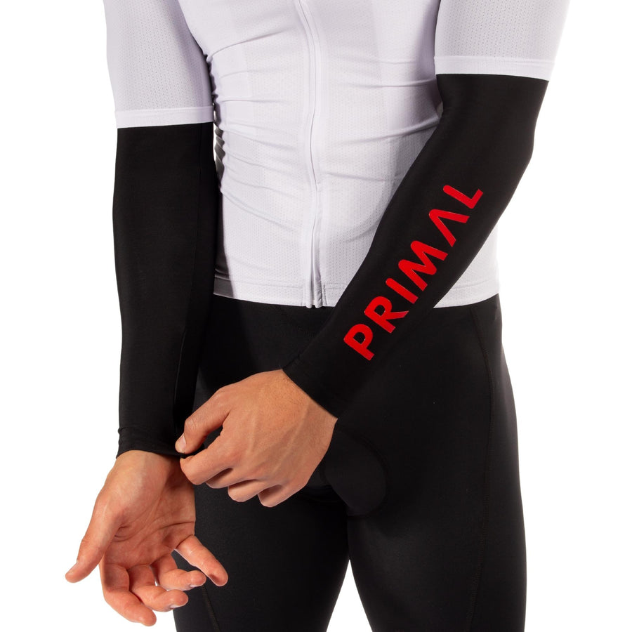 Lunix Black and Red Thermal Arm Warmers
