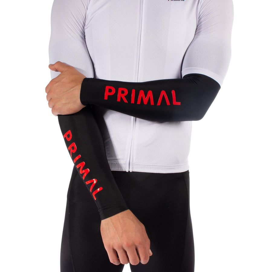 Lunix Black and Red Thermal Arm Warmers
