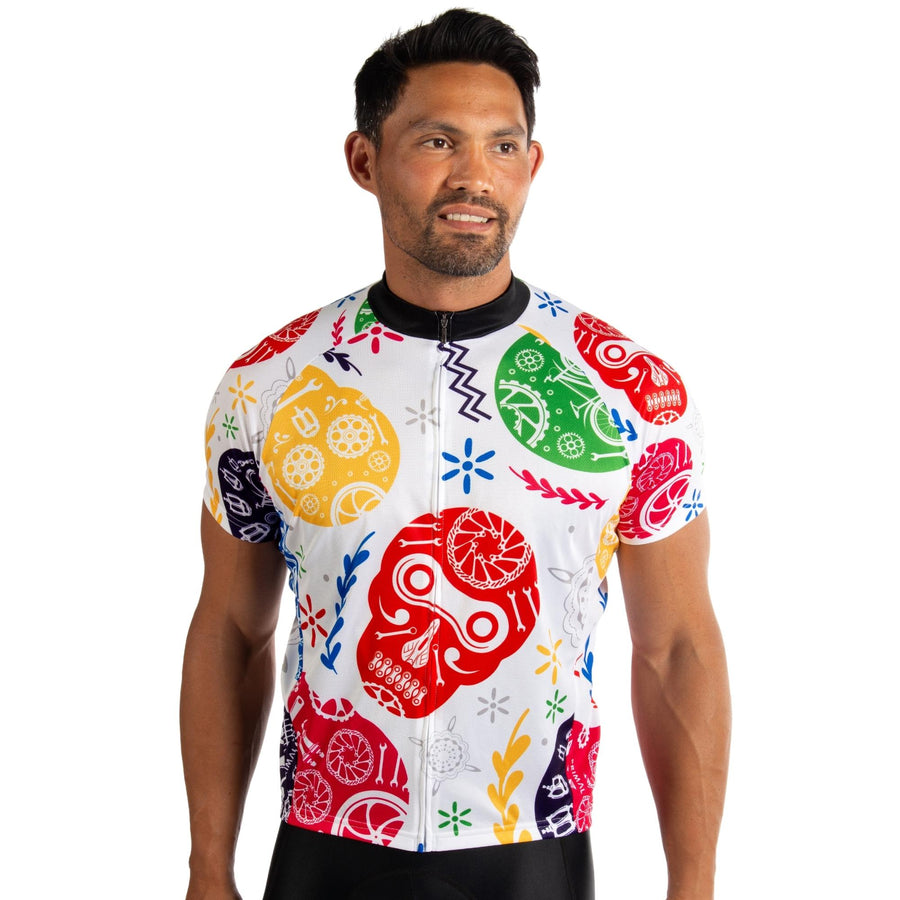 Sugar Skull - Men's Cycling Kit Bike Jersey and Bib Shorts Full Set / XL