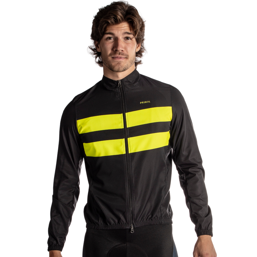 Hi-Viz Yellow Stripe Men's Wind Jacket