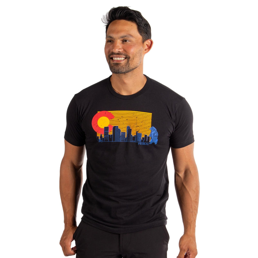 Cityscape Black Men's T-Shirt
