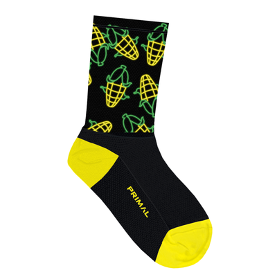 Neon Corn Tall Socks