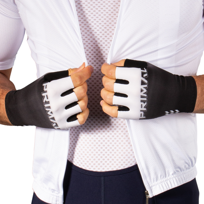 Black + White Aero Short Finger Glove
