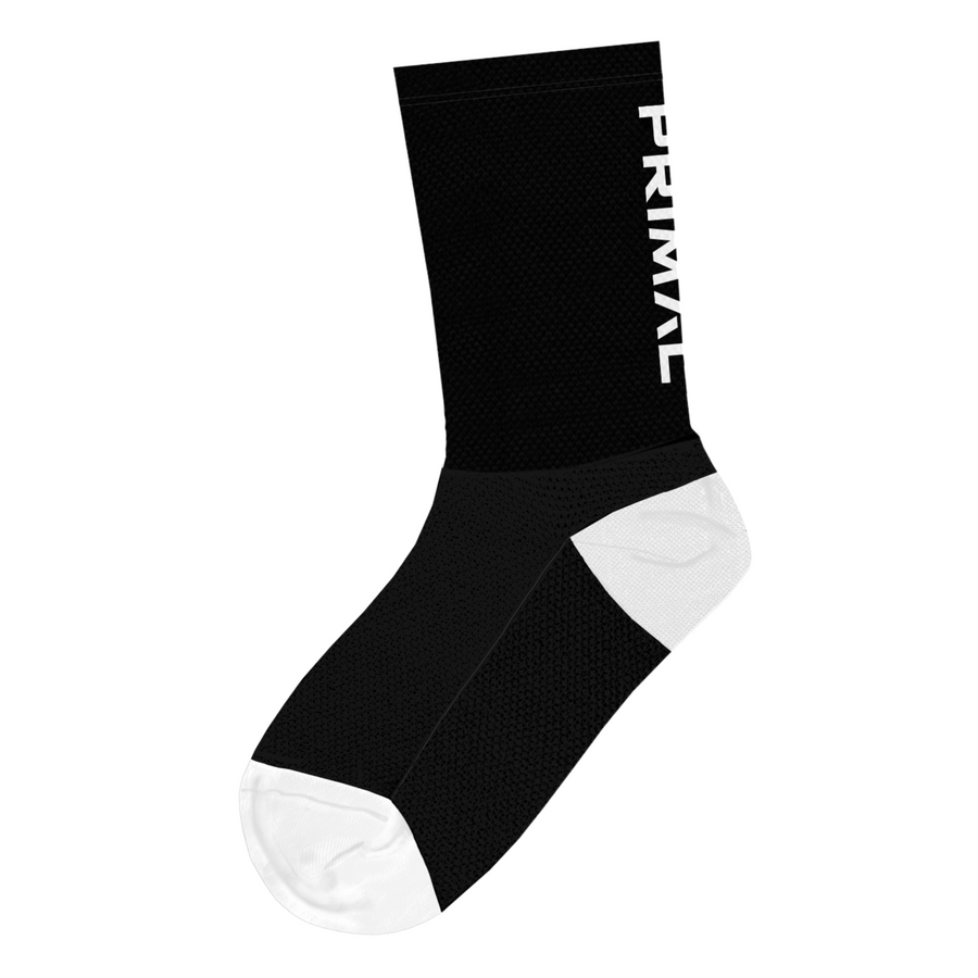 Black Primal Tall Cuff Socks