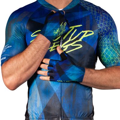 Blue Shut Up Legs Aero Short Finger Glove