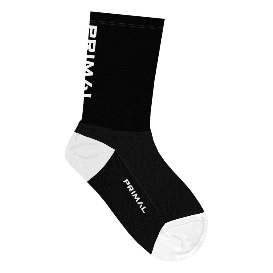 Black Primal Tall Cuff Socks