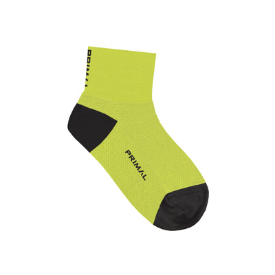 Primal Logo Neon Yellow Mid Cuff Sock