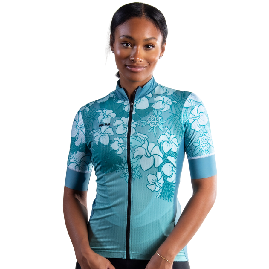 Teal Tropics Women's Helix 2.0 Jersey