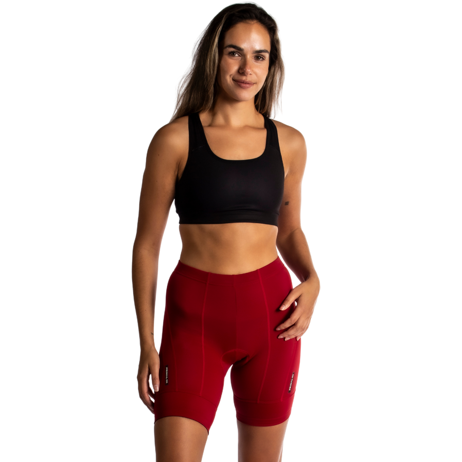 Solid Dark Red Women's Prisma Short