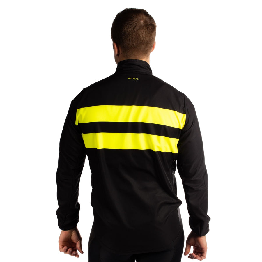 Hi-Viz Yellow Stripe Men's Wind Jacket