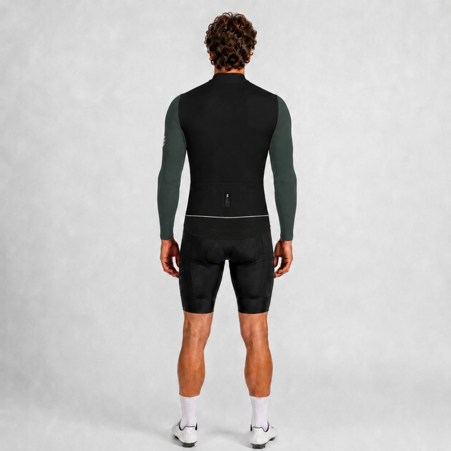 Alitios Men's Black/Moss Long Sleeve Vertos Jersey