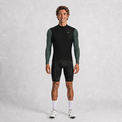 Alitios Men's Black/Moss Long Sleeve Vertos Jersey