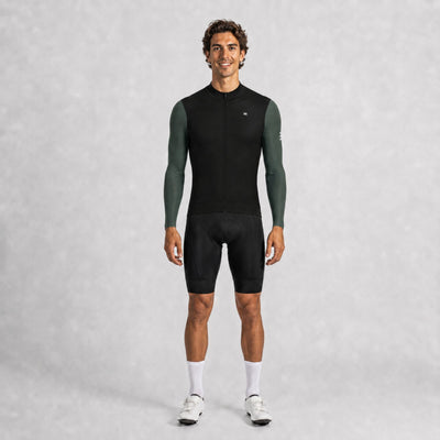 Alitios Men's Black/Moss Long Sleeve Vertos Jersey