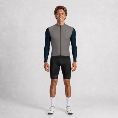 Alitios Men's Cocoa/Navy Long Sleeve Vertos Jersey