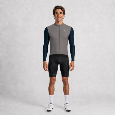 Alitios Men's Cocoa/Navy Long Sleeve Vertos Jersey