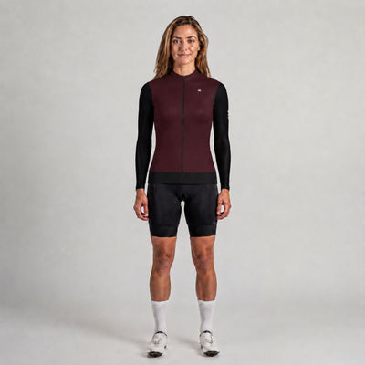 Alitios Women's Burgundy/Black Long Sleeve Vertos Jersey
