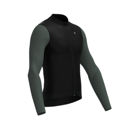 Alitios Men's Black/Moss Long Sleeve Vertos Jersey
