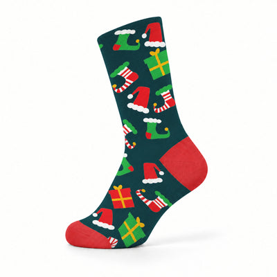 Holiday Elf Red Socks