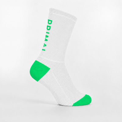 Primal Logo White & Green Tall Sock