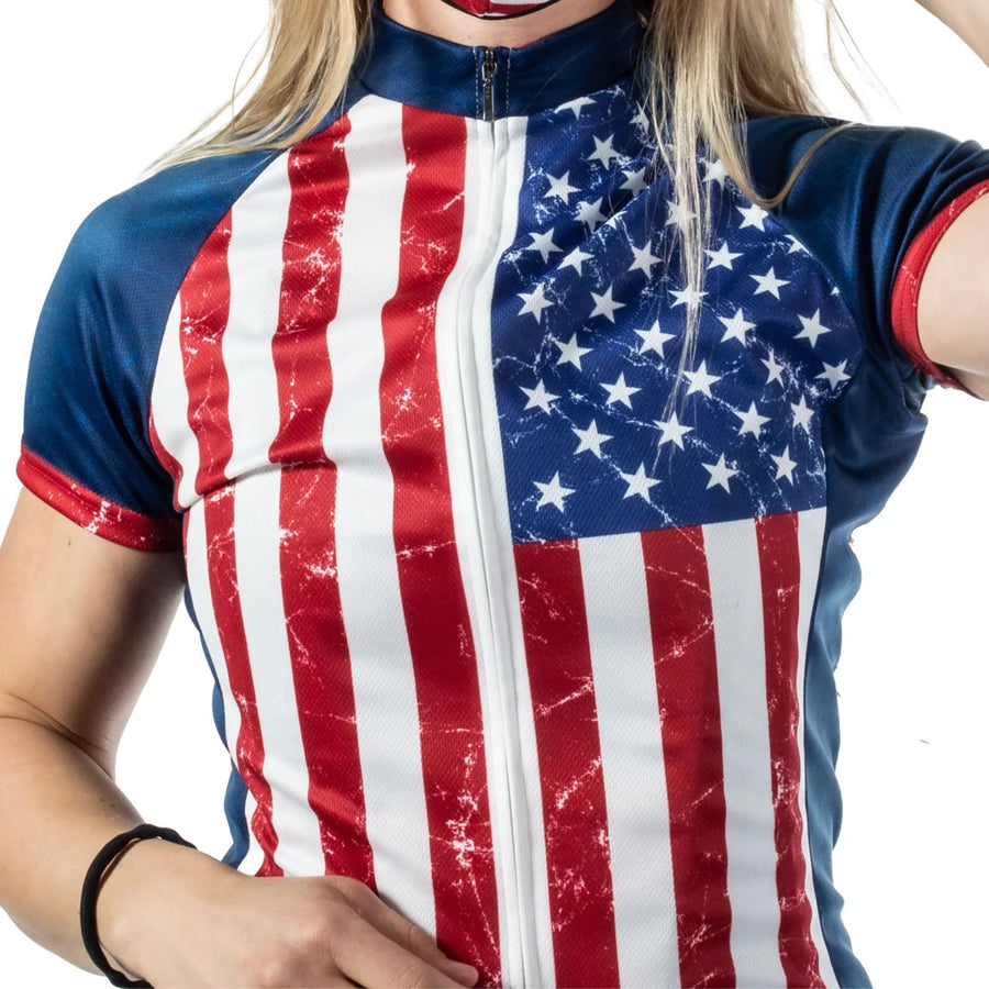 Stars & Stripes Women's Sport Cut Jersey