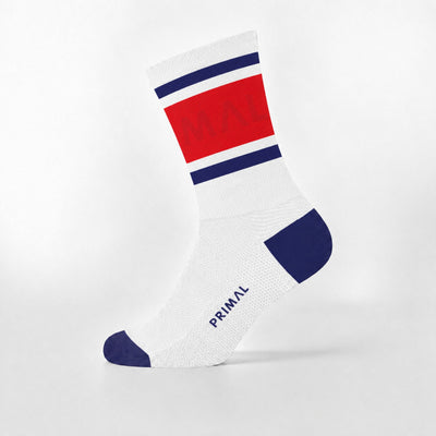 Stripes Red + Blue Socks