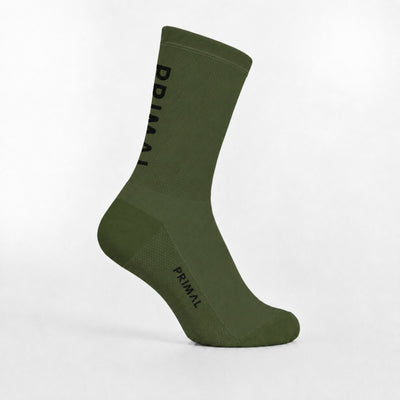 Primal Logo Army Green Tall Socks