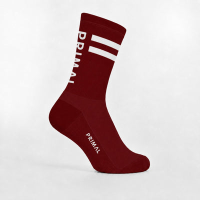 Maroon Stripe Tall Socks