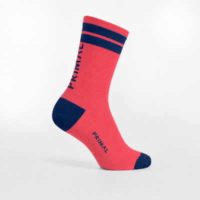 The Herd Navy/Coral Tall Socks