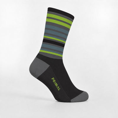 Stripes Green + Blue Socks