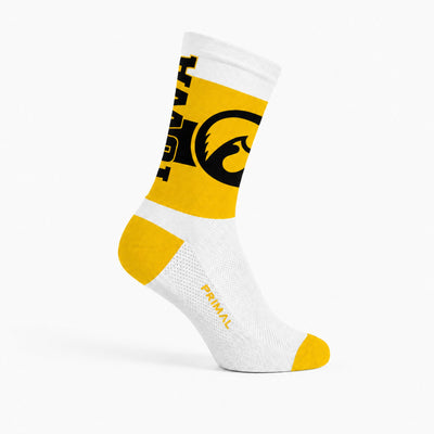 University of Iowa Tri-Colored Tall Socks