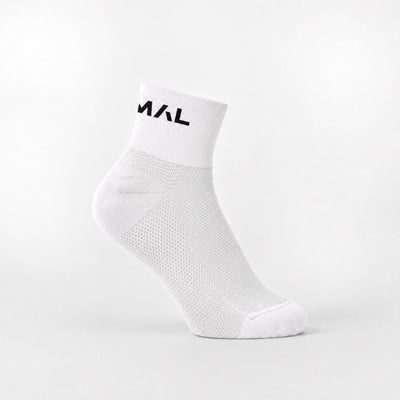 White Primal Mid Cuff Socks