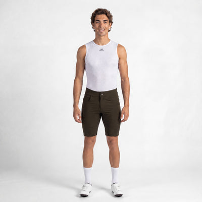Einfarbige, armeegrüne Ilex Herrenshorts